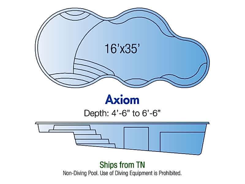 axiom fiberglass pool